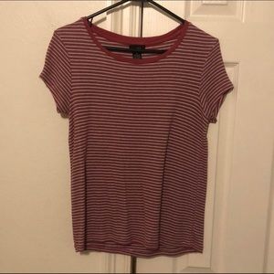 ✨Rue21 Favorite Tee Striped Pink, Grey & White Striped Super Soft Tee✨